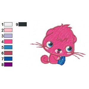 Poppet Sitting Moshi Monsters Embroidery Design